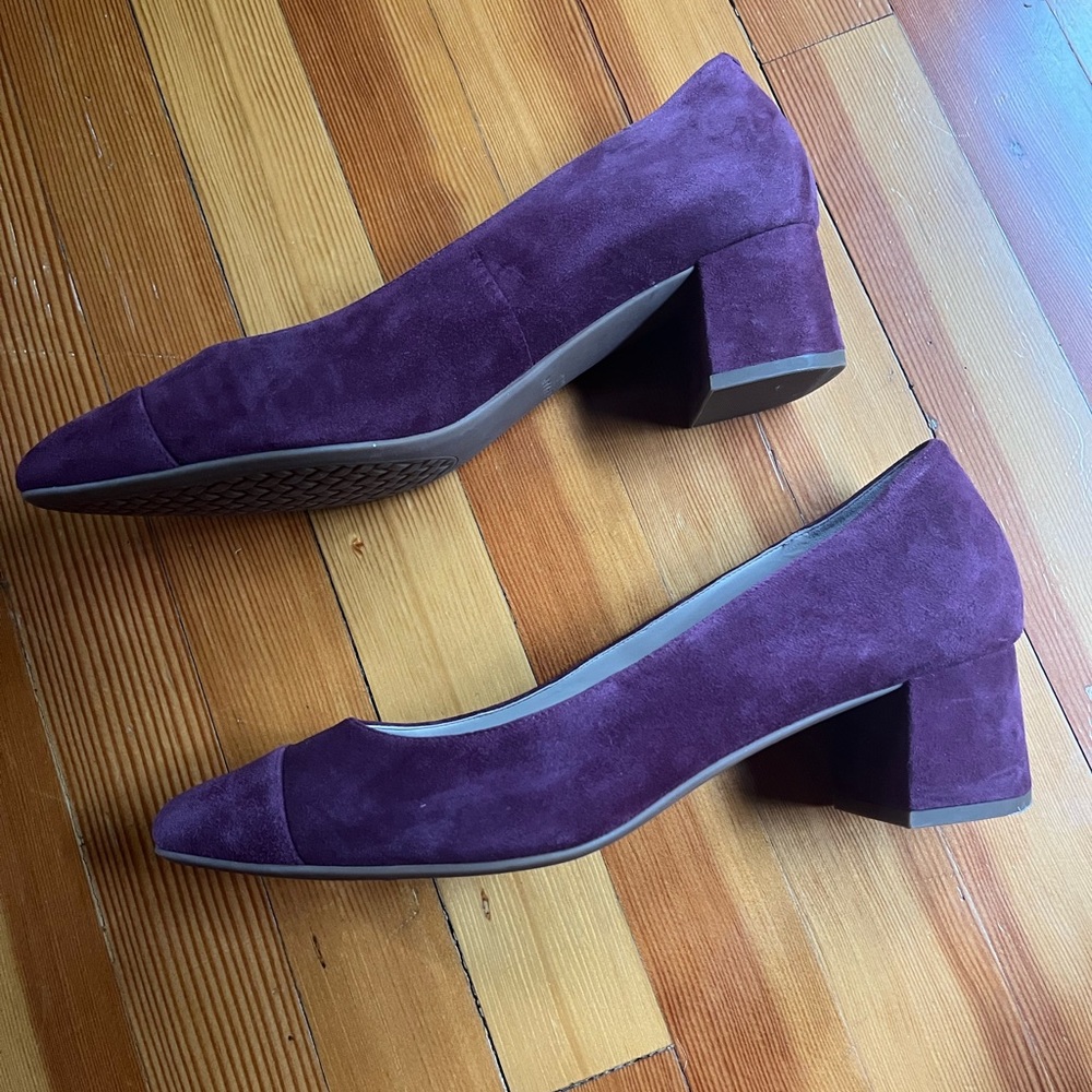 Cole Haan purple suede heels